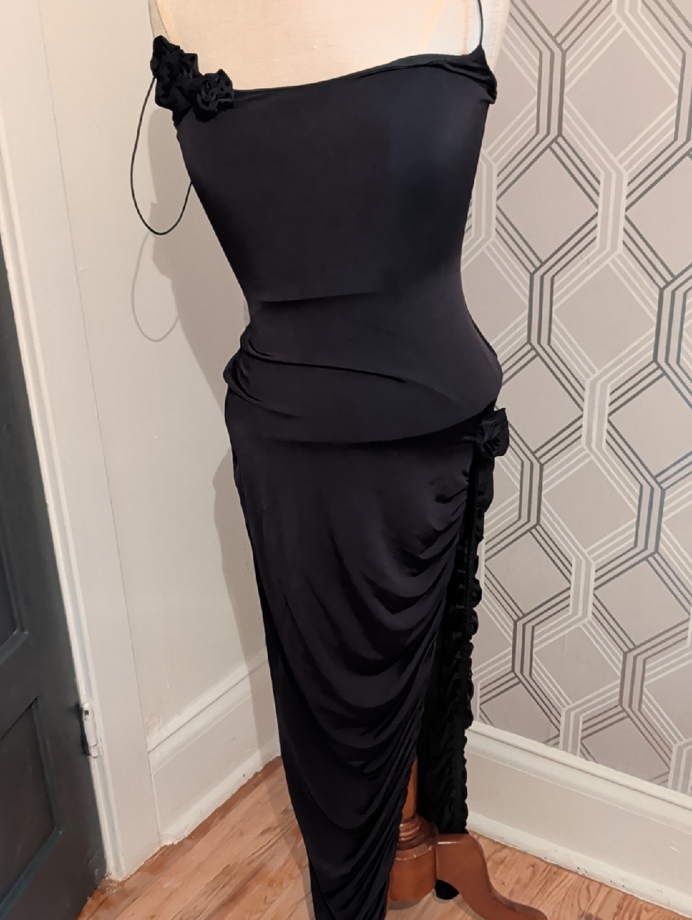 Meshki Black Maxi Dress - Picture 3 of 13